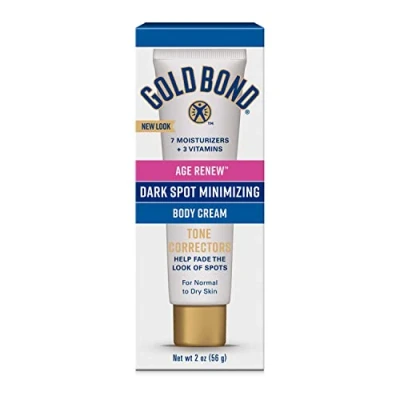 Image of Gold Bond Dark Spot Minimizing Body Cream, 2 Ounce, Moisturizes and Exfoliates Skin to Help Minimize the Appearance of Age Sun Damage Spots on Hands, Arms, Neck, Chest
