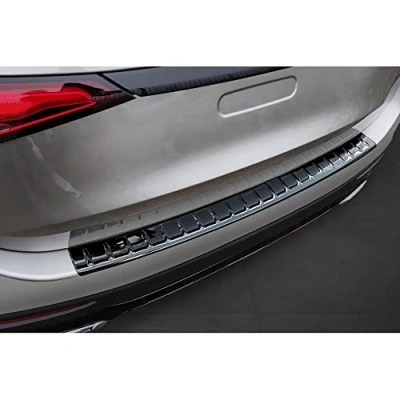 Image of Avisa Black Mirror Stainless Steel Rear bumper protector compatible with Mercedes GLC II (X254) 2022 &#039;Ribs&#039;