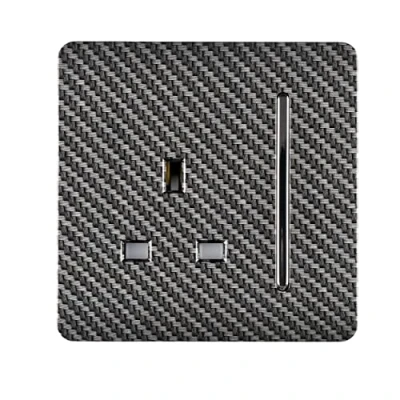 Image of Trendi 1 Gang Artistic Modern Glossy 13 Amp Switched Tactile Plug Socket