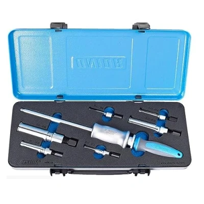 Image of Unior Bike Tool Inner Bearing Puller (0.2 kg, Black), Special Steel, Ergonomic Heavy Duty Handle, Set of 6 for 6.5 8, 10 12, 12 15, 17 20, 22 28, 30 36 mm