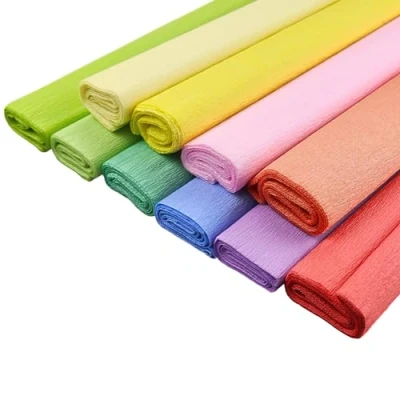 Image of Netuno 10 Rolls of Crepe Paper Pastel Assorted Colours 200x50 cm 78.74x19.69 inches Decorative Tissue Craft Wrapping Decoration for Gift