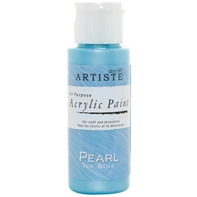 Image of ARTISTE Acrylic Paint Medium 59ml 2Oz Pearl Ice Blue, Quick Drying Professional Art, Craft And Hobby Artists Paint, Vibrant Colour, Water Based Paints Cover All Surfaces With Ease