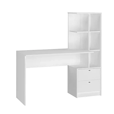 Image of Vicco Desk Denton, White, 136 x 55 cm