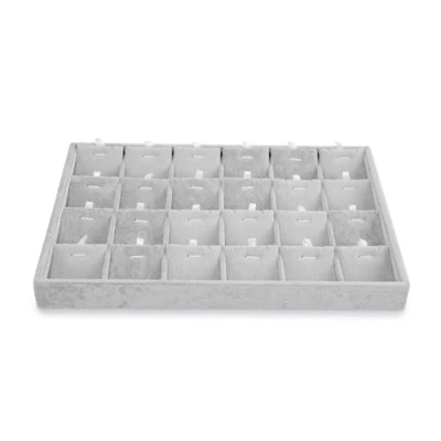 Image of Oirlv Stackable Jewellery Tray Velvet Organiser Necklace Storage for Pendant Long Chain and Display