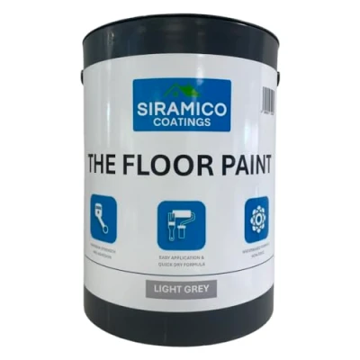 Image of SIRAMICO COATINGS The Floor Paint with Professional Finish 5 Litre Dark Grey Water Based Low Odour for Concrete, Brick, Stone Floors, Garages, Warehouses