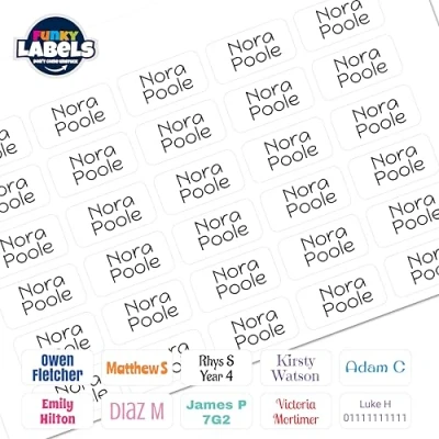 Image of Personalised Stick On Clothing Name Labels NO Iron SEW (30)