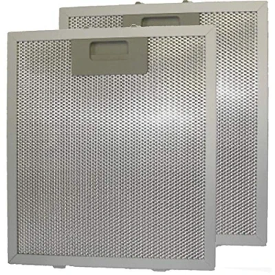 Image of SPARES2GO Metal Mesh Cooker Hood Extractor Vent Grease Filter for Baumatic Oven (260 x 230mm, Pack of 2)