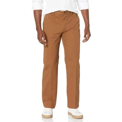 Image of Amazon Essentials Men&#039;s Classic Fit Wrinkle Resistant Flat Front Chino Trouser (Available in Big &amp; Tall), Dark Khaki Brown, 32W / 31L
