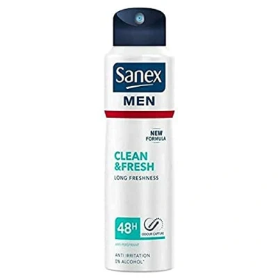 Image of Sanex deo mens 200ml clean &amp; fresh, White