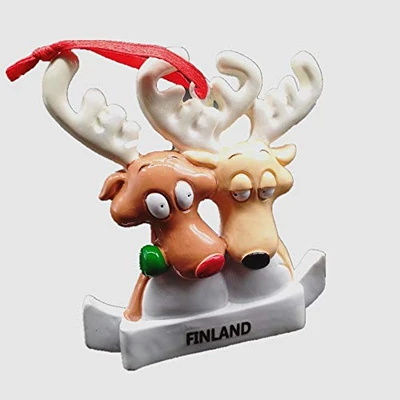 Image of 3D Moose Deer of Finland souvenir fridge magnet,Home &amp; kitchen decoration magnetic sticker refrigerator magnet travel gift