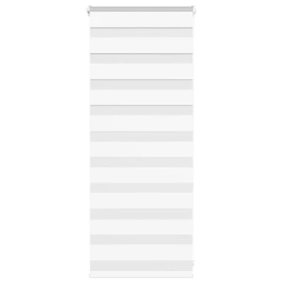 Image of vidaXL Zebra Roller Blinds White 55x100 cm Polyester Dual Layer Light Control &amp; Privacy Home/Office Use