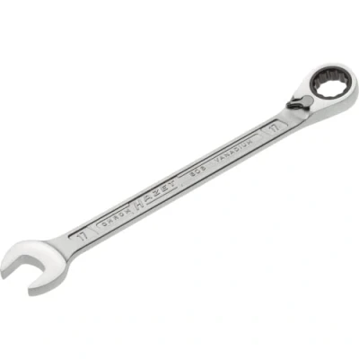 Image of Hazet 17 mm Ratcheting Combination Wrench Reversible Silver