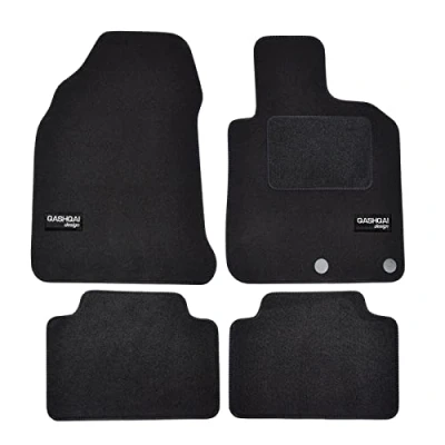 Image of Logo Tailored Black floor Car Mats for Qashqai J10 2007 2014
