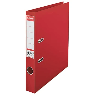 Image of Esselte A4 Lever Arch File, Bordeaux, 52mm Spine, Plastic, Pack of 10, 811520