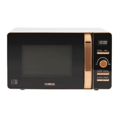 Image of Tower Rose Gold 800W 20 Litre Digital Microwave White