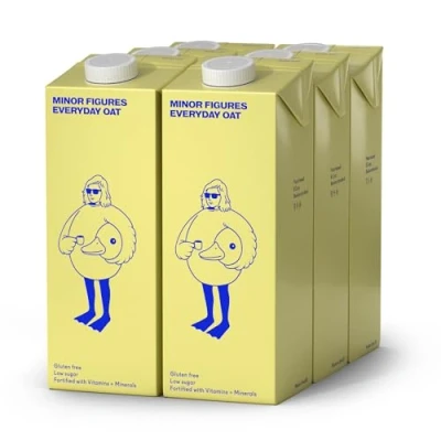 Image of Minor Figures Everyday Oat Milk with Calcium and Vitamins, 1 Litre x 6 Cartons, Dairy Free &amp; Vegan, No Added Sugar, Long Life