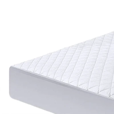 Image of IMFAA Quilted King Mattress Protector 30 Cm Deep Stretch Skirt (152x200) Topper Anti Allergy and Breathable Fitted Cover Not Waterproof. (King(152x200+30) Cm) White