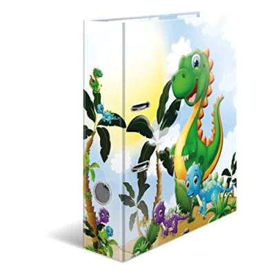 Image of HERMA Lever Arch File Kindergarten with Dinos Motif, A4, 70 mm Spine, Inner Print, 1 Folder