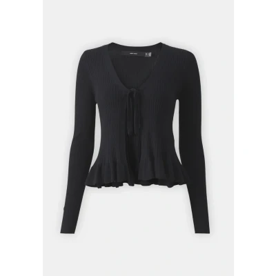 Image of Vero Moda Vmglory TIE Cardigan, Women&#039;s, Size: Large, Black