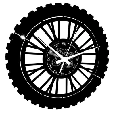 Image of Instant Karma Clocks Wall Clock Enduro Motocross Motorcycle Racing Rider Extreme, Vinyl, Black