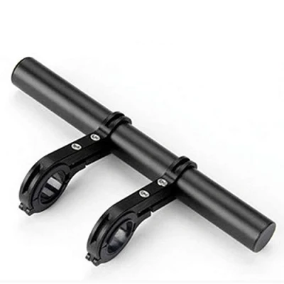 Image of Bicycle Handlebar Extension Frame, Multi Function Bike Extender Rack Double Bracket for Light Flashlight, Phone Mount Holder, Speedometer(Black)