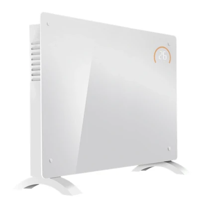 Image of Baridi Electric Glass Panel Heater, 2000W, Thermostat Controlled 24Hr 7 Day Timer, Wi Fi Enabled, Remote Control, White