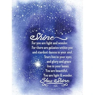 Image of Wee Blue Coo Quote Shine Stars Unframed Art Print Poster Wall Decor 12X16 Inch