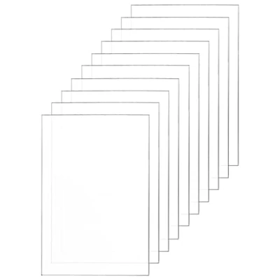 Image of QWORK® 10 Pieces Acrylic Sheet, Clear Perspex 10x15cm / 4 * 6 Inch, For Picture Frame, Display Projects, Painting