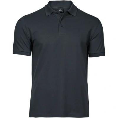 Image of Tee Jays Mens Luxury Stretch Short Sleeve Polo Shirt Grey Large