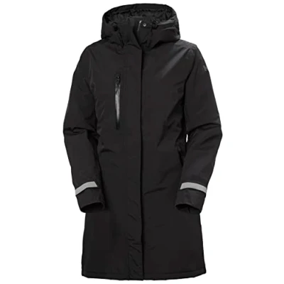 Image of Helly Hansen Women&#039;s Adore Insulated Rain Coat, Black, XL