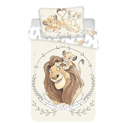 Image of The Lion King Simba Mufasa 2 Piece Baby Bedding Set 100 x 135 cm 100% Cotton