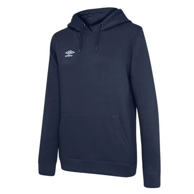 Image of Umbro Womens/Ladies Club Leisure Hoodie (Navy/White) Size Large