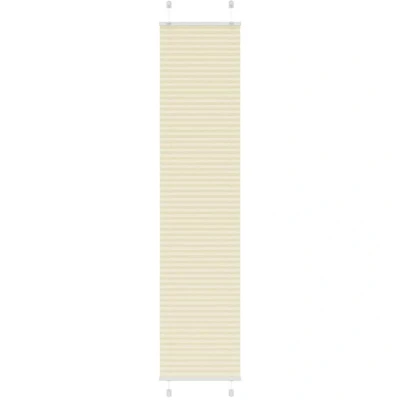 Image of vidaXL Pleated Blind Cream 40x200 cm Fabric Width 39.4 Polyester