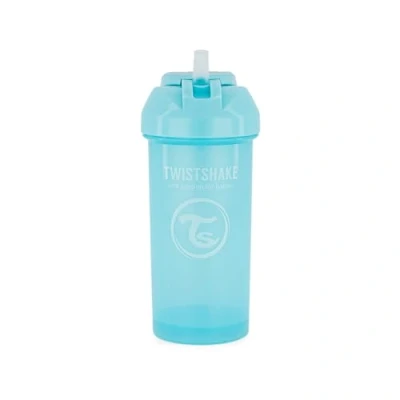 Image of Twistshake Baby Sippy Cup with Straw 360ml Leak Proof Water Bottles Non Spill for Toddlers BPA Free Training Kids Pastel Blue