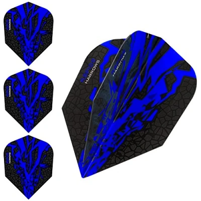 Image of Harrows Rapide X Dart Flights 100 Micron Standard 5 Sets (15) (Blue)