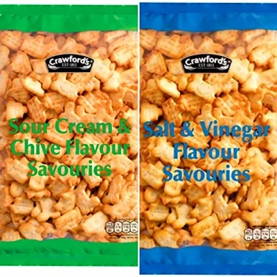 Image of Crawfords Salt &amp; Vinegar Savouries Sour Cream Chive 250 gram bags