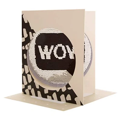 Image of Hallmark Reversible Sequin Card &#039;Yay&#039; Medium