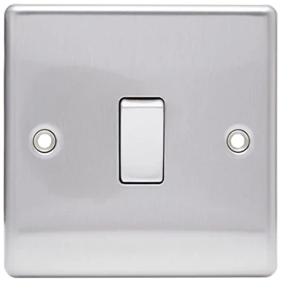 Image of 5 x BG NBS12 Light Switches 10A 2 Way (Brushed Steel/Satin Chrome)