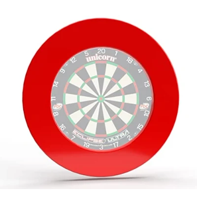 Image of Unicorn Dartboard Backboard Surround Professional Ultra Heavy Duty High Density Injection Moulded EVA Plastic No Fixings required Red