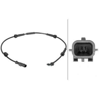 Image of 479109860R, 8200441401 ABS Sensor HELLA 6PU 012 806 681 Hall 2 pin connector 710mm RENAULT: Kangoo II Express