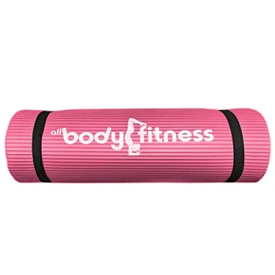 Image of Body Fitness Yoga Mat Pilates Gym Exercise Strap 15mm Thick Large Comfortable (Pink)