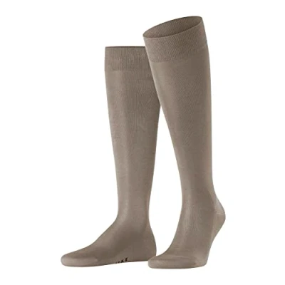 Image of FALKE Men&#039;s Tiago M KH Fil D&#039;Écosse Cotton Long Plain 1 Pair Knee High Socks, Grey (Vulcano 3920) new eco friendly, 8.5 9.5