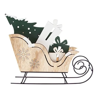 Image of Christmas Workshop Wooden Sled Ornament