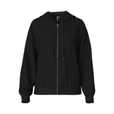 Image of PIECES Women&#039;s Pcchilli Ls Zip Hoodie Noos Bc Sweatshirt, black, XL