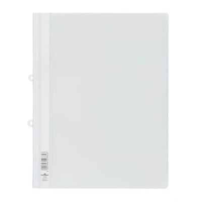 Image of Durable Clear View A4 Document Folder White Transparent Front Cover Pack of 25 Folders Perfect For Holding Punched Documents