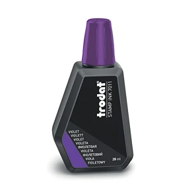 Image of Trodat Purple Ink Bottle 28 ml Replacement For Hand Stamp Pads,Violet