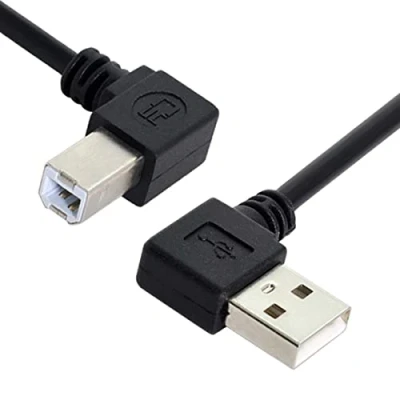 Image of chenyang Left Angled USB 2.0 A Male to B Right 90 Degree Cable 50cm for Printer Scanner Disk