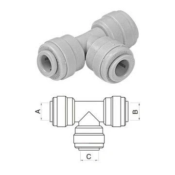 Image of Equal Tee Connector 1/4 Pushfit X DMFit ATU0404