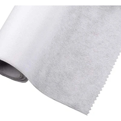 Image of Iron On/Fusible Interfacing Fabric Heavy Weight 90cm Wide 3 Metres White (Non Woven)