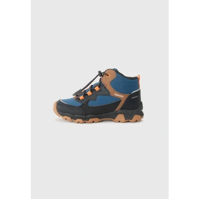 Image of Geox Magnetar Baby shoes for kids, Size: 3, Navy/brown